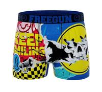 FREEGUN Boxer Homme Street Art (FR/ES, Alpha/Lettres, L, Taille Normale, Taille Normale, Keep Smiling)