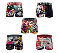 FREEGUN Boxer Homme Street Art (M, Pack de 5 A75)