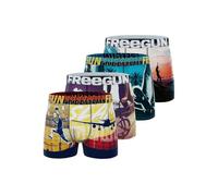 FREEGUN Boxer Homme Summer, Caleçon Homme Anime, Respirant et Ultra-Doux (Lot de 4), Bleu Taille L