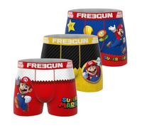 FREEGUN Boxer Homme Super Mario, Caleçon Homme Mario et Yoshi (Lot de 3) L