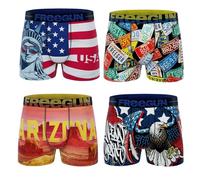 FREEGUN Boxer Homme USA Collection (M, Pack de 4 A70)