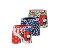 FREEGUN Boxer Homme Vache Qui Rit, Caleçon Homme Original et Authentique (Lot de 3), Rouge Taille XL