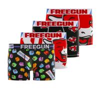 FREEGUN Boxer Homme Vache Qui Rit, Caleçon Homme Original et Authentique (Lot de 4) S