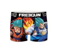 FREEGUN Boxer Homme Vegeta, Sangoku, Calecon Homme, Dragon Ball Super, Confortable et Liberté de Mouvement, Multicolore, Taille S