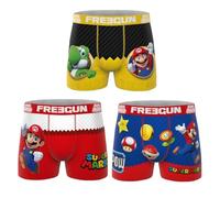 FREEGUN Boxer Microfibre Garçon Super Mario Bros (12-14 Ans, Pack de 3 SMB9)
