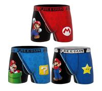 FREEGUN Boxer Microfibre Garçon Super Mario Bros (14-16 Ans, Pack de 3 SMB10)