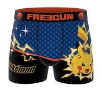 FREEGUN Boxershorts inspirés de Pokémon | Homme | Design Pikachu | Style Bande dessinée électrique | Stretch Quadri-directionnel | Confort Quotidien | Coutures Plates durables