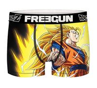 FREEGUN Calecon Boxer Homme Microfibre Dragon Ball Z, Jaune, Noir, Orange, Bleu Taille M