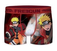 FREEGUN Calecon Boxer Homme Microfibre Naruto Shippuden, Rouge, Orange, Gris, Noir Taille S