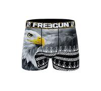 FREEGUN Caleçon Homme Liberté de Mouvement, Boxer Homme, Confortable, Ajustement Parfait, Gris, Taille S