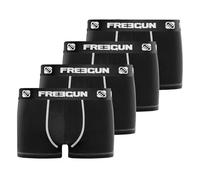 FREEGUN Caleçon Homme Multi-Sport, Boxer Homme, Doux, Agréable (Lot de 4), Noir Taille XL
