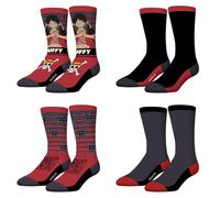 FREEGUN Chaussette Enfant One Piece, Chaussettes Garçon Fantaisie (Lot de 4), Rouge Taille 31/34