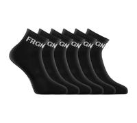 FREEGUN Chaussette Homme Coton - Lot de 6 - Socquettes Sport Homme, Résistantes, Douces, Taille 43/46 - Blanc/Noir