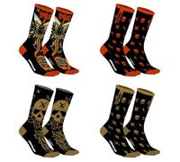 FREEGUN Chaussette Homme Hyraw, Chaussettes Homme Hautes, Original et Authentique (Lot de 4), Noir Taille 43/46