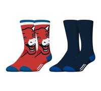 FREEGUN Chaussette Homme La Vache Qui Rit, Chaussettes Homme Hautes, Original et Authentique (Lot de 2), Rouge Taille 39/42