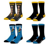 FREEGUN Chaussette Homme Lucky Luke, Chaussettes Homme Fantaisie (Lot de 4), Bleu Taille 43/46