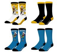 FREEGUN Chaussette Homme Lucky Luke, Chaussettes Homme Fantaisie (Lot de 4), Bleu Taille 43/46