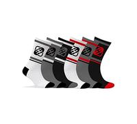 FREEGUN Chaussette Homme Sport Douces - Lot de 6 - Chaussettes Hautes Homme, Tennis, Tissage avec Coussinés, Gris, 43-46