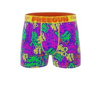 FREEGUN Chupa Chups Boxer pour homme Imprimé Sweet Colors Taille élastique large 92 % polyester, 8 % élasthanne et doublure en coton, multicolore, XXL