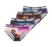 FREEGUN Culotte Femme Sport, Lot de 4, Noir 79 (XL)