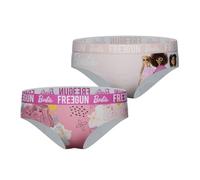 FREEGUN Culotte Fille Barbie, Culottes et Slips Enfant, Confortable et Doux (Lot de 2), Rose Taille 10 ans/12 Ans