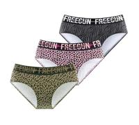FREEGUN Culotte Fille Microfibre, Culottes et Slips Enfant, Ultra-Doux et Confortable (Lot de 3), Beige Taille 14 ans/16 Ans