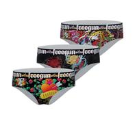 FREEGUN Culotte Fille Rock, Culottes et Slips Enfant, Confortable et Doux (Lot de 3), Orange Taille 12 ans/14 Ans