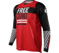 Freegun Devo Danger Maillot de motocross, noir-rouge, taille M pour homme