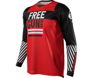 Freegun Devo Danger Maillot de motocross, noir-rouge, taille M pour homme