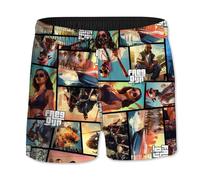 FREEGUN Garçon Sw/Fg/O/3/Fce Maillot De Bain, Jaune/Orange/Turquoise/Noir, 8-10 Ans EU