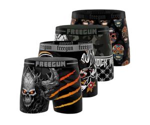 Freegun Homme Fg/1/Bm/Pk4 Boxeur Ajusté, Noir/Gris/Orange/Blanc, XL EU