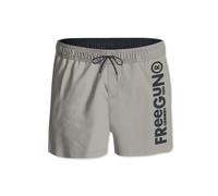 FREEGUN Maillot de Bain Homme Confortable, Short de Bain, Plage, Séchage Rapide et Ajustement Parfait, Gris, Bleu, Taille M