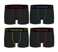 FREEGUN Lot de 4 Boxers Homme AKTIV Sport (S, 3D Noir)