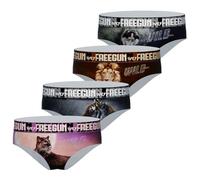 FREEGUN Lot de 4 Culottes Boxers Femme Microfibre (M, Miss Animal 79)