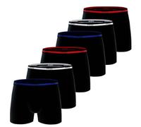 FREEGUN Lot de 6 Boxers Homme Coton Uni (M, FRGN Noir Multi)