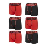 FREEGUN Lot de 6 Boxers Homme Coton Uni (XXXL, DUORED)