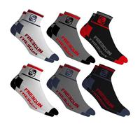 FREEGUN Lot de 6 Paires de Chaussettes Sport Courtes et Longues (39-42, Quarter Pack 01)