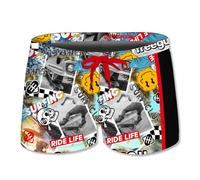 FREEGUN Maillot de Bain Enfant Piscine, Boxer de Bain Garçon, Séchage Rapide, Rouge Taille 14 ans/16 Ans