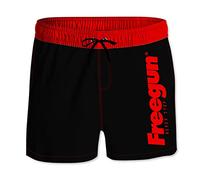 FREEGUN Maillot de Bain Garçon Natation, Short de Bain Enfant, Léger, Original et Respirant, Noir Taille 8 ans/10 Ans