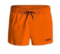 Freegun Maillot de Bain Garçon Séchage Rapide, Short de Bain Enfant, Filet intérieur et Poches Latérales, Taille 10/12 Ans - Orange Vif