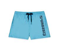 FREEGUN Maillot de Bain Garçon Séchage Rapide, Short de Bain Enfant, Plage, Confortable avec Poches, Bleu, Noir, Taille 8/10 Ans