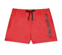 FREEGUN Maillot de Bain Garçon Séchage Rapide, Short de Bain Enfant, Plage, Confortable avec Poches, Rouge Taille 10 ans/12 Ans