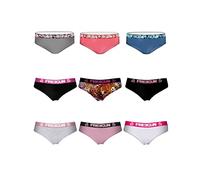 FREEGUN Pack Surprise Culotte Fille Coton, Modèle Aléatoirement Choisis (Lot de 3), Noir Taille 6 Ans/8 Ans