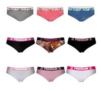 FREEGUN Pack Surprise Culotte Fille Coton, Modèle Aléatoirement Choisis (Lot de 3), Noir Taille 8 ans/10 Ans