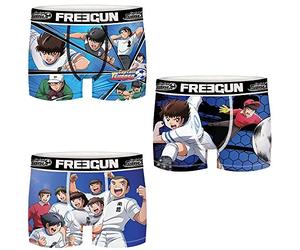FREEGUN S-Set de 3 Slips Boxer Oliver et Benji-rivaux et Equipement Homme Microfibre, Multicolore, Multicolore, S