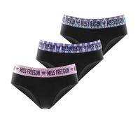 Culotte Fille Coton, Culottes et Slips Enfant, Fleurs, Confortable et Stretch (Lot de 3), Noir Taille 8 ans/10 Ans