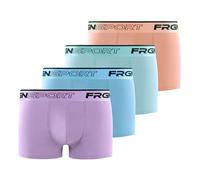 Boxer Homme Coton, Caleçon Homme Sport, Stretch & Respirant (Lot de 4), Bleu Taille XL