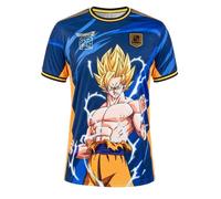 Freegun - T-shirt Garcon Polyester DRAGON BALL Z SUPER SAYIAN, Régular, Col rond, Manches courtes - Bleu (Pièce) 14 ans