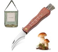 Freelander Couteau à Champignons Pliant avec Brosse et Sac | Set Cadeau pour Cueilleurs de Champignons