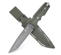 Freelander Couteau de Survie, Lame Fixe en acier 440C, Bushcraft Full Tang, Avec Etui Pour le Camping, Chasse, la Randonnée et la Pêche